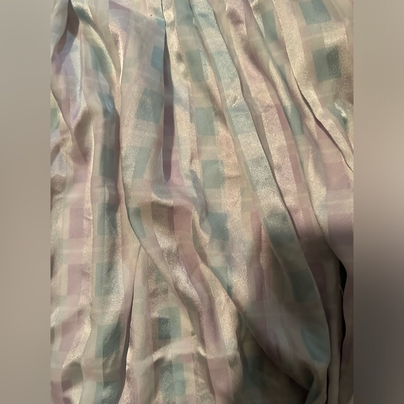 Evan Picone Women’s Pastel Striped Silk Long Skirt Bottom Sz 14 XL - Picture 4 of 8